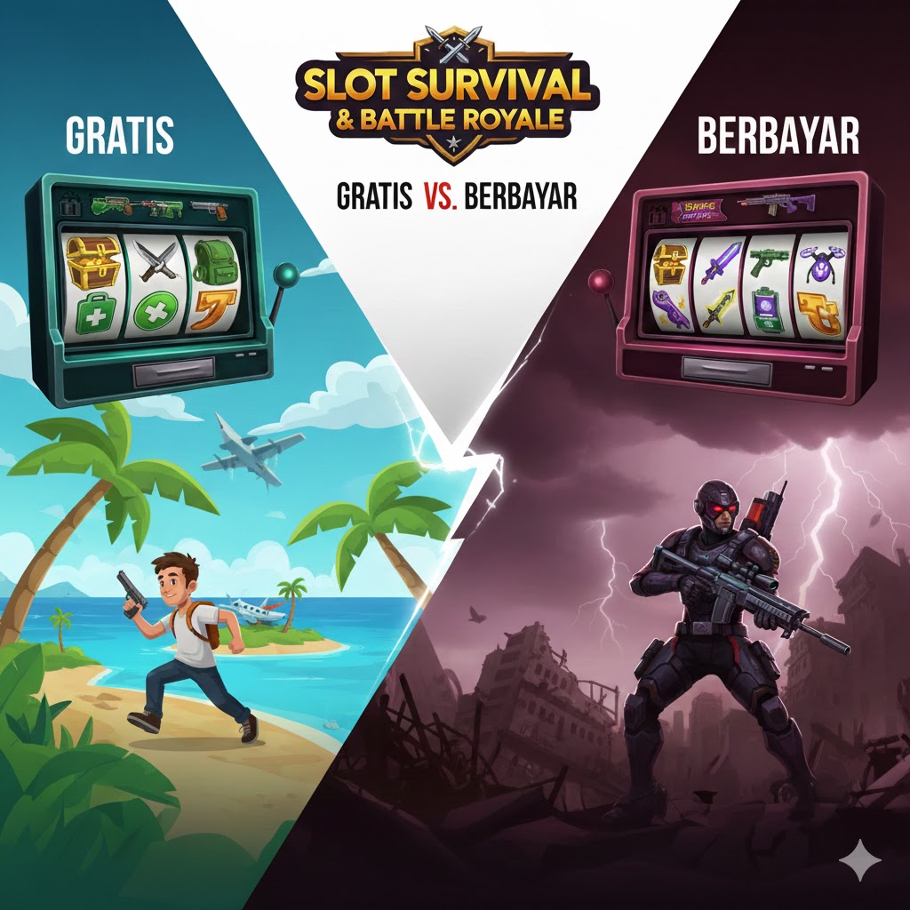 Slot Survival & Battle Royale Gratis vs Berbayar